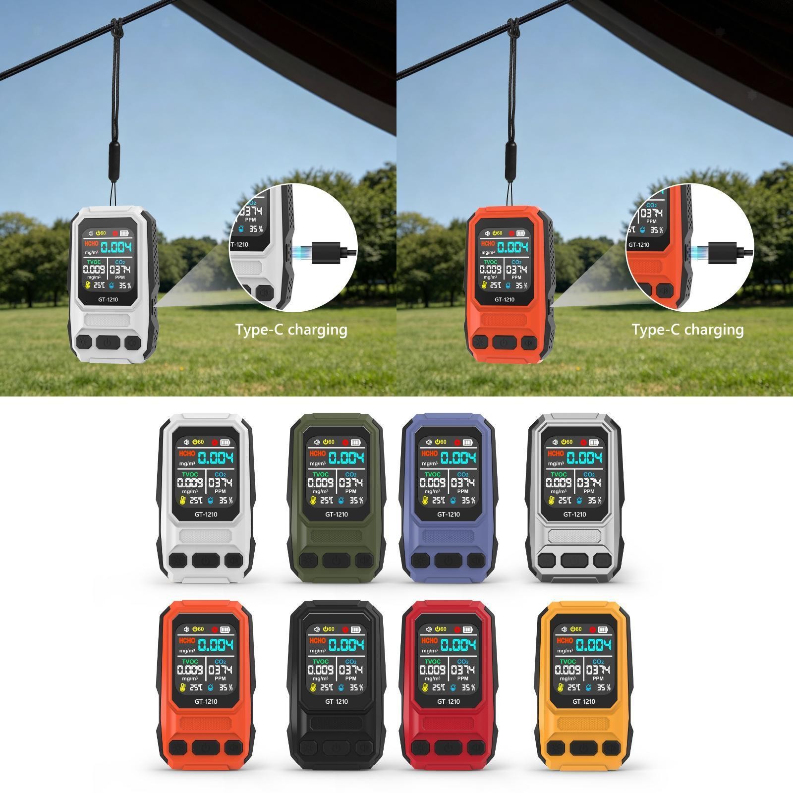 Air Quality Meter Portable with Stand High Accurate for Travel Hotel Indoor