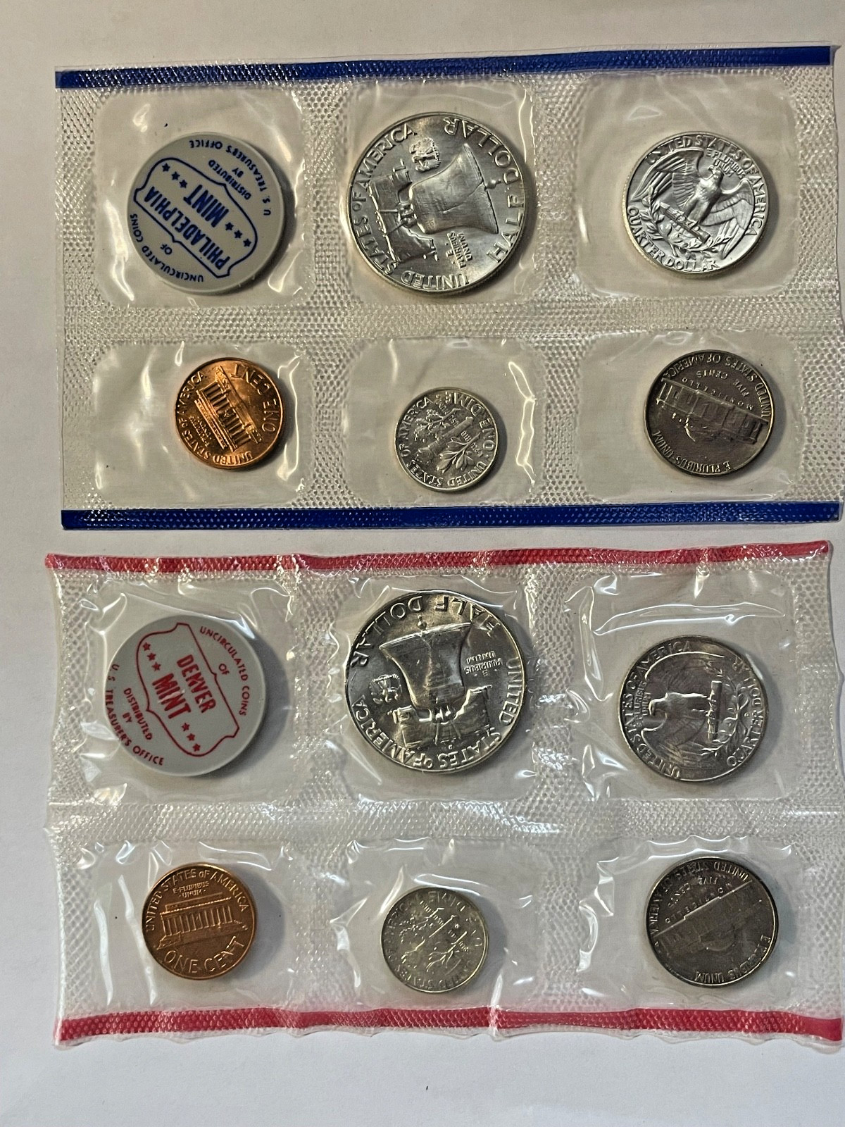 1961 U.S. P & D Uncirculated Silver Mint Set in Original Mint Issued Envelope