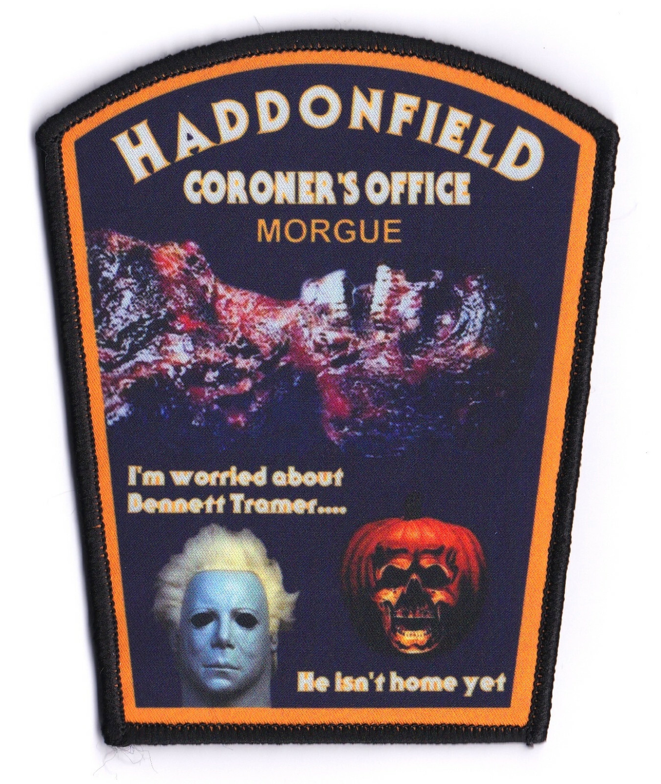 NEW STYLE HADDONFIELD CORONER  MORGUE IL  ILLINOIS  HALLOWEEN  MICHAEL MYERS