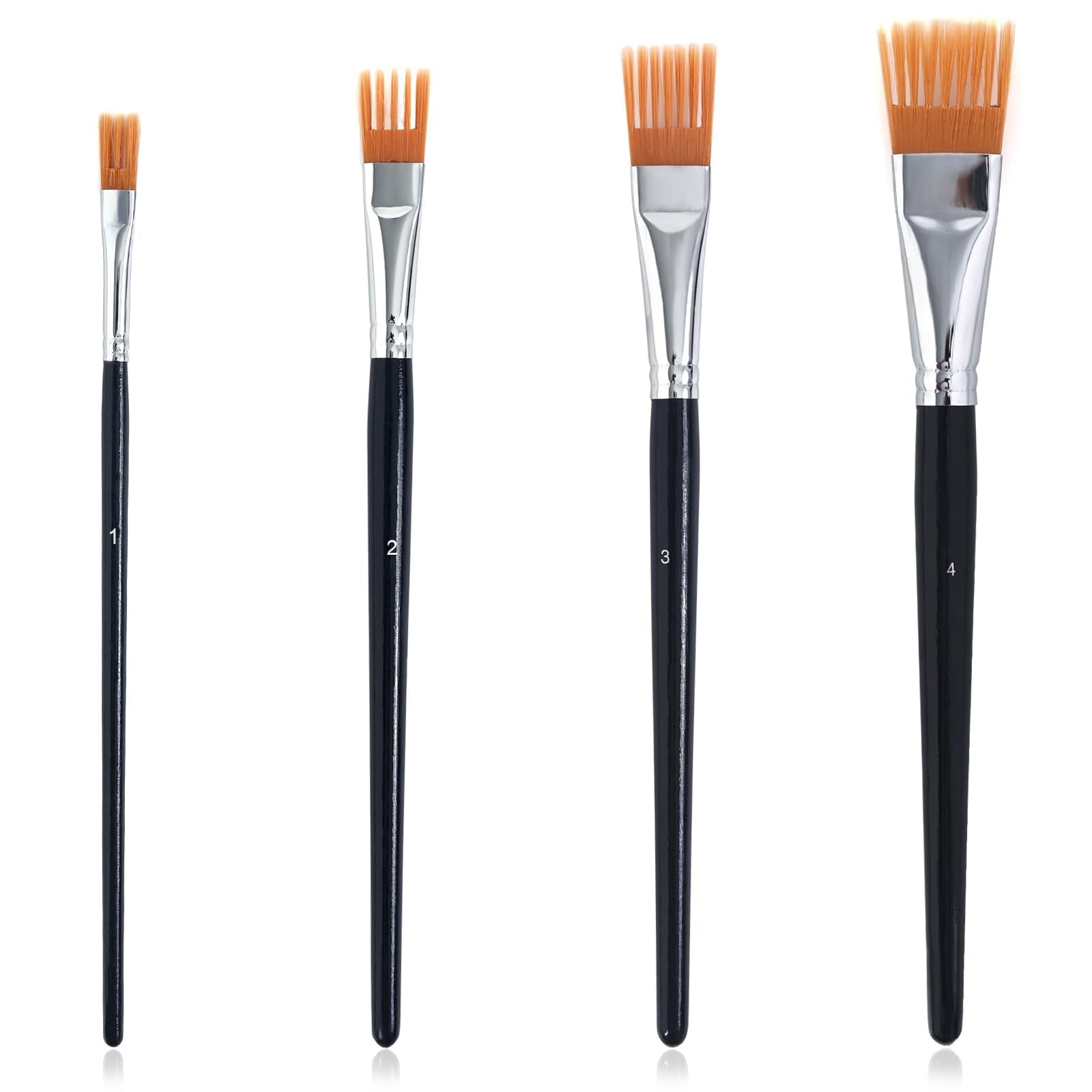 4Pcs Comb Artist Brush Set, Professional Grainer Brush, Paint Brush Comb, Pai...