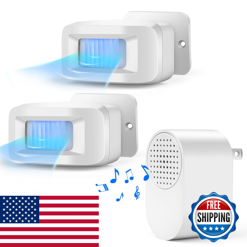 Freetim Driveway Alarm Motion Sensor - Driveway Alarms Wireless Outside