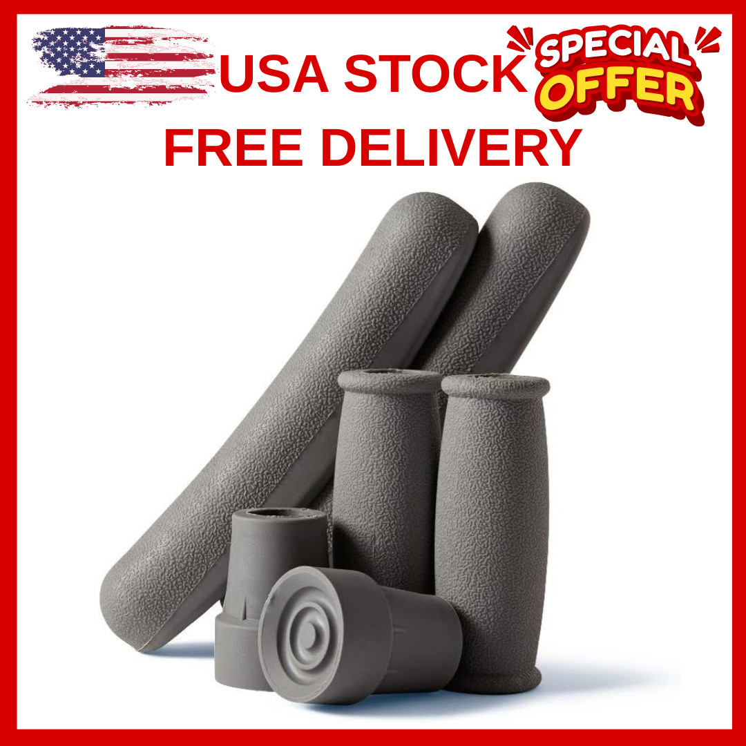 Medline Crutch Accessory Replacement Kit, Gray