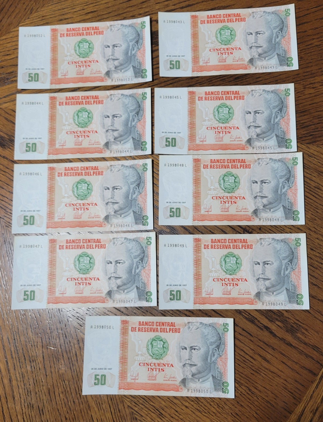 Vintage Banknote lot from Peru,  see pictures.