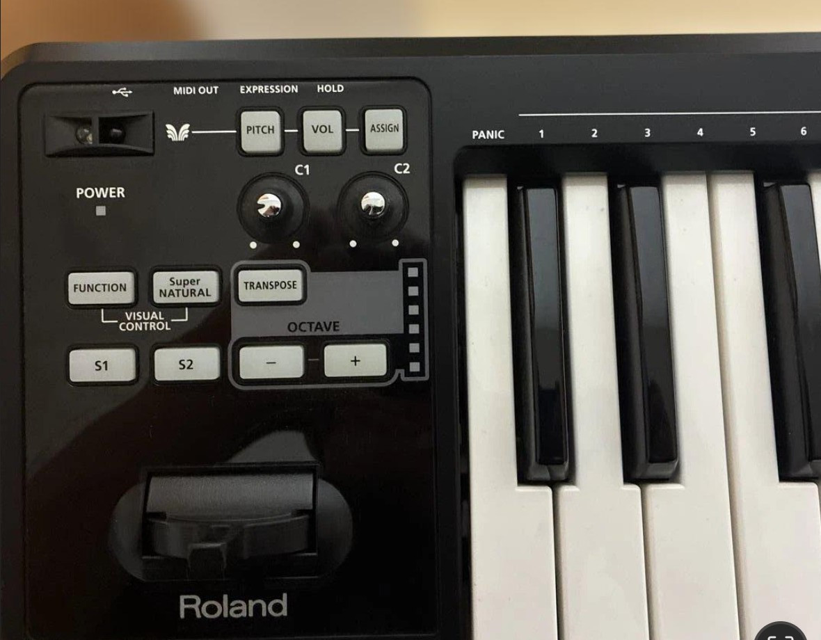 Roland A-49 MIDI Keyboard Controller 49-Key USB Tested Working Used