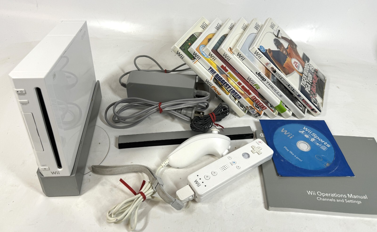 2006 Nintendo WII Model RVL-001 White 512MB Game Console Games Bundle WORKS