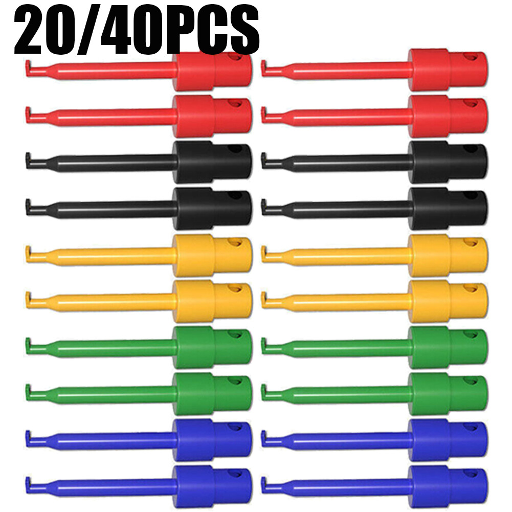 20/40PCS SMD IC Test Hook Clip Mini Grabber Insulated Copper for DIY Electrical*