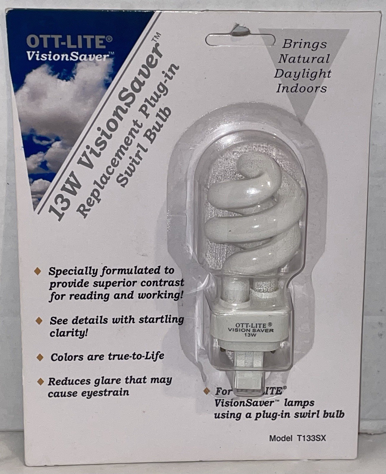 OTT-LITE 13W VisionSaver Replacement Plug-in Swirl Bulb T133SX