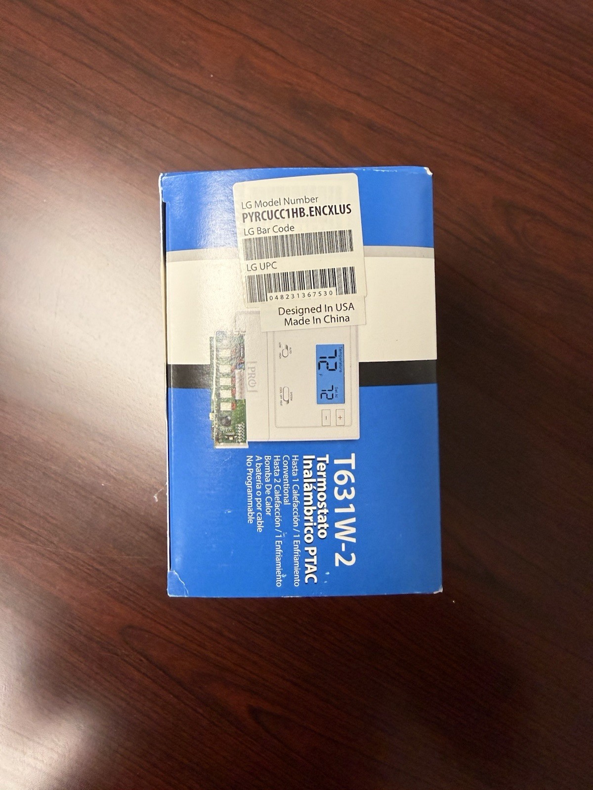 PRO T631W-2 Wireless Battery Powered Thermostat for PTAC LG Push Button White