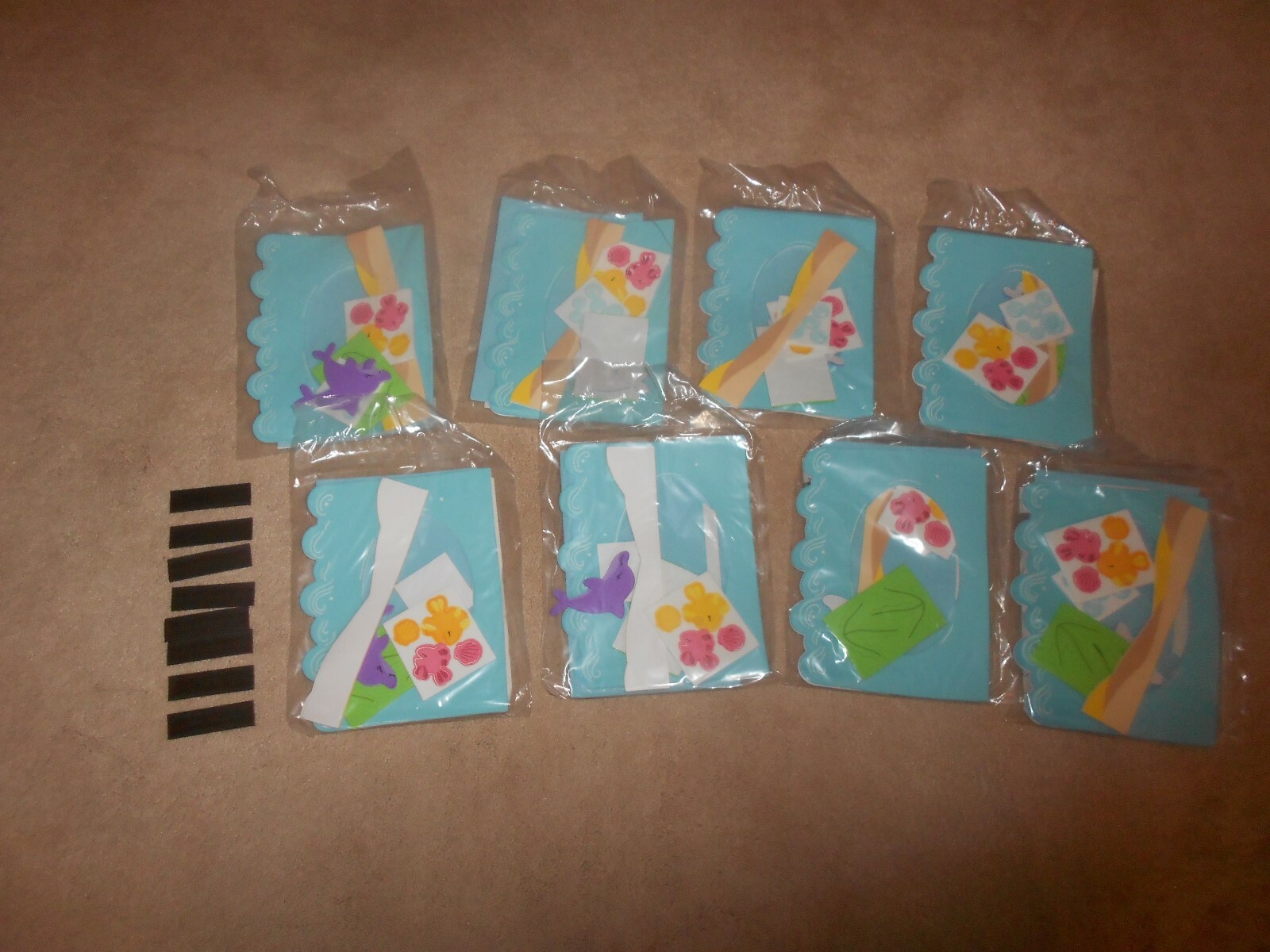NEW, UNDER THE SEA PHOTO MAGNET CRAFT KIT, SET OF 8