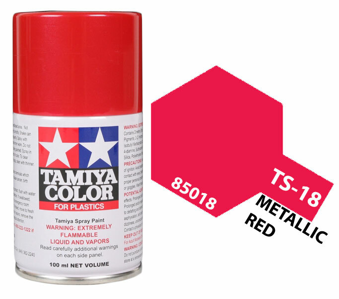 Tamiya 85018 TS-18 Metallic Red Lacquer Spray Paint 100ml - US