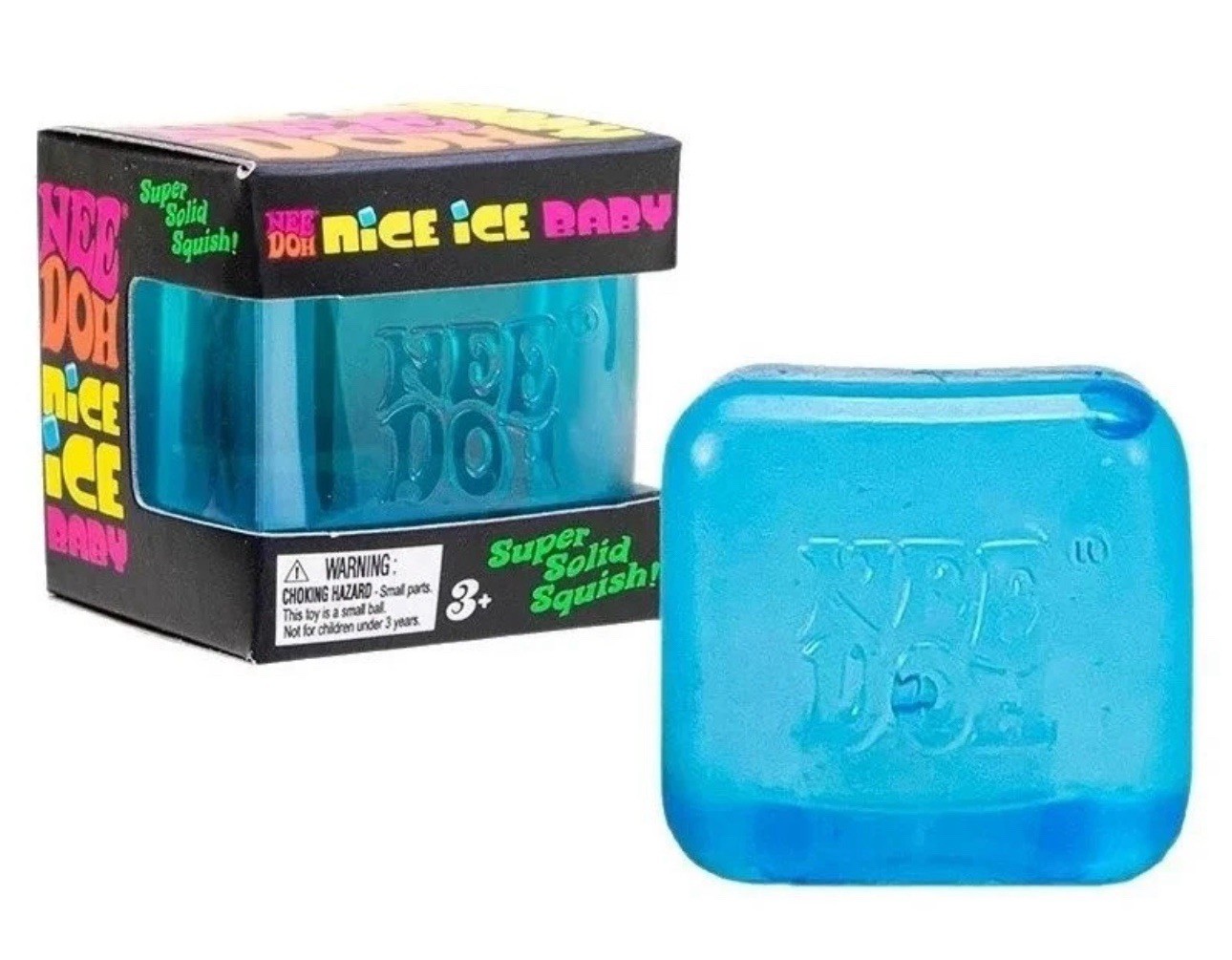 Nee Doh Nice Cube - Super Solid Squish! (Blue) - Brand New/Factory Sealed! CE