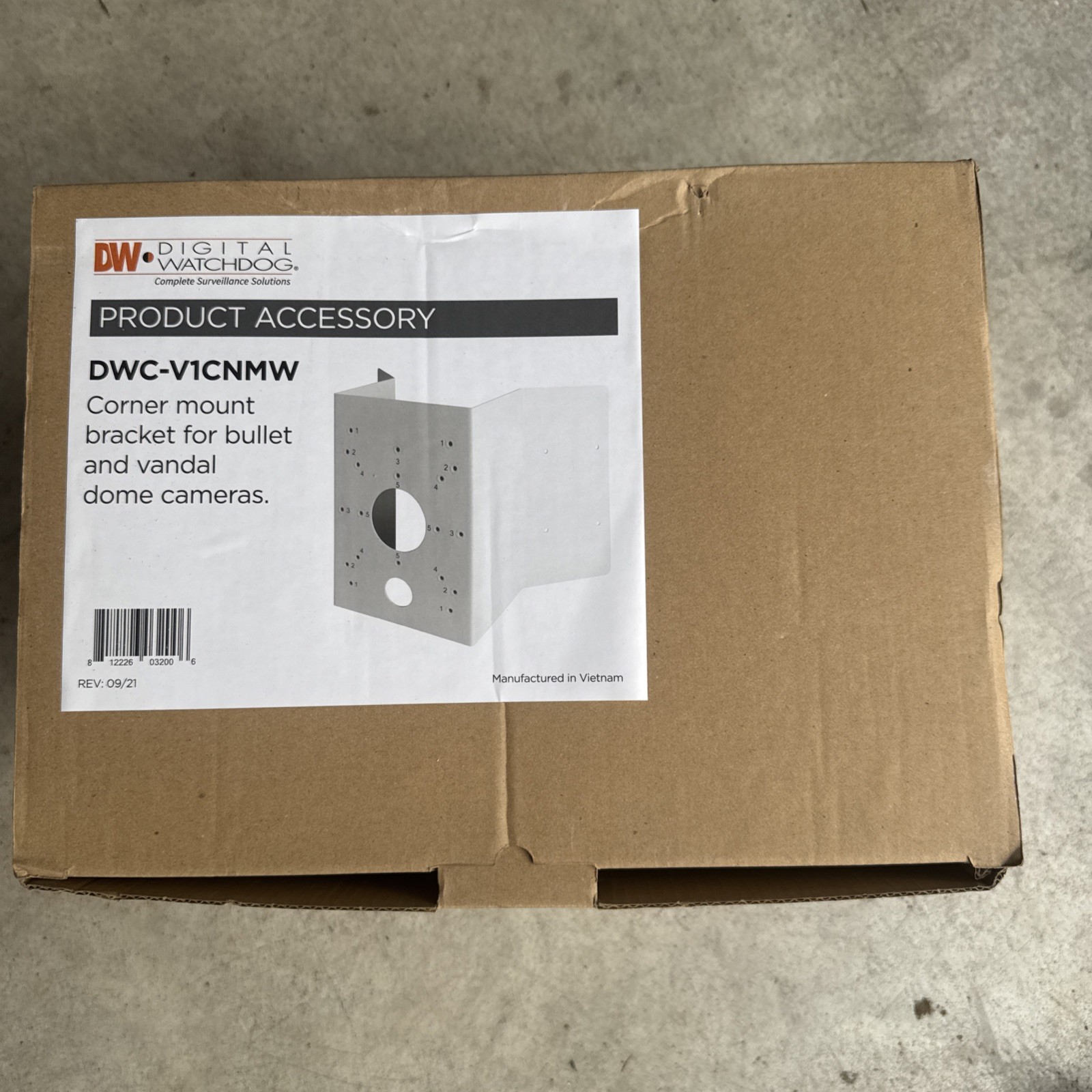Digital Watchdog DWC-V1CNMW White Corner Bracket For Vandal Dome Cam