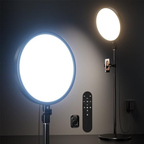 Large Ring Light with 79" Stand, 6500K Professional Full-Screen Big Ring