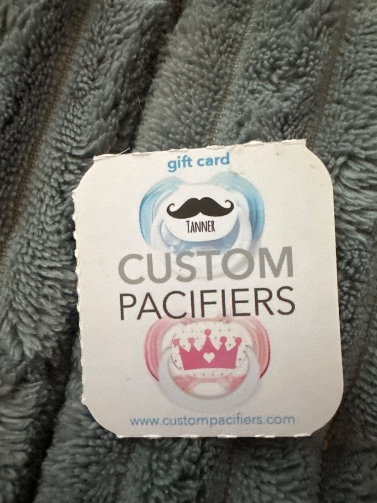Custom Pacifiers Gift Card $30 Verified Balance Physical Gift Card