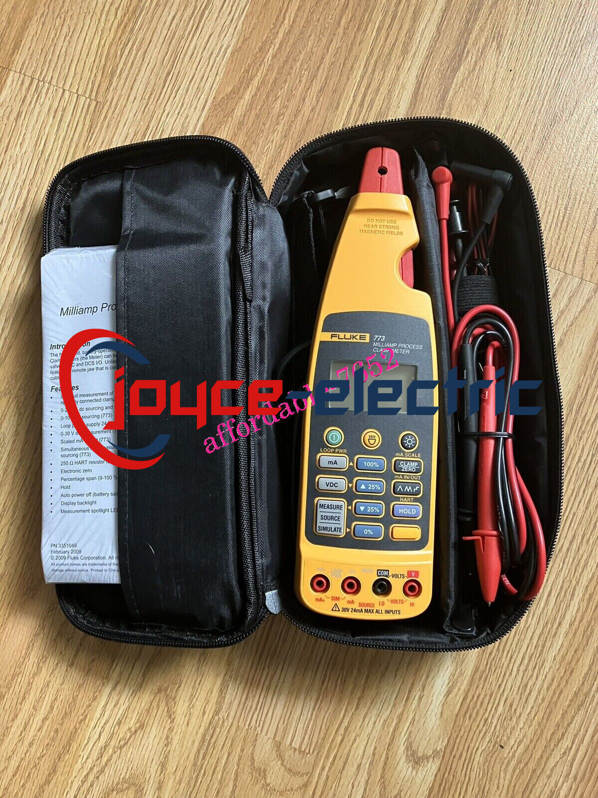 Fluke 773 Milliamp Process Clamp Meter 4 to 20 mA Signals Loop Calibrator-w/Case