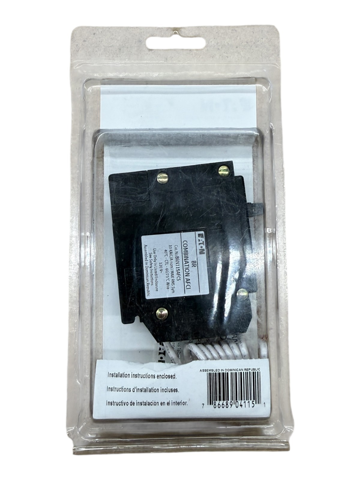 Eaton BRN115AFCS - 15 Amp - 1 Pole - BR Combination AFCI