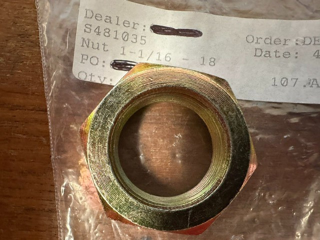 Scag Part # 481035    Nut 1.06 - 18 THD