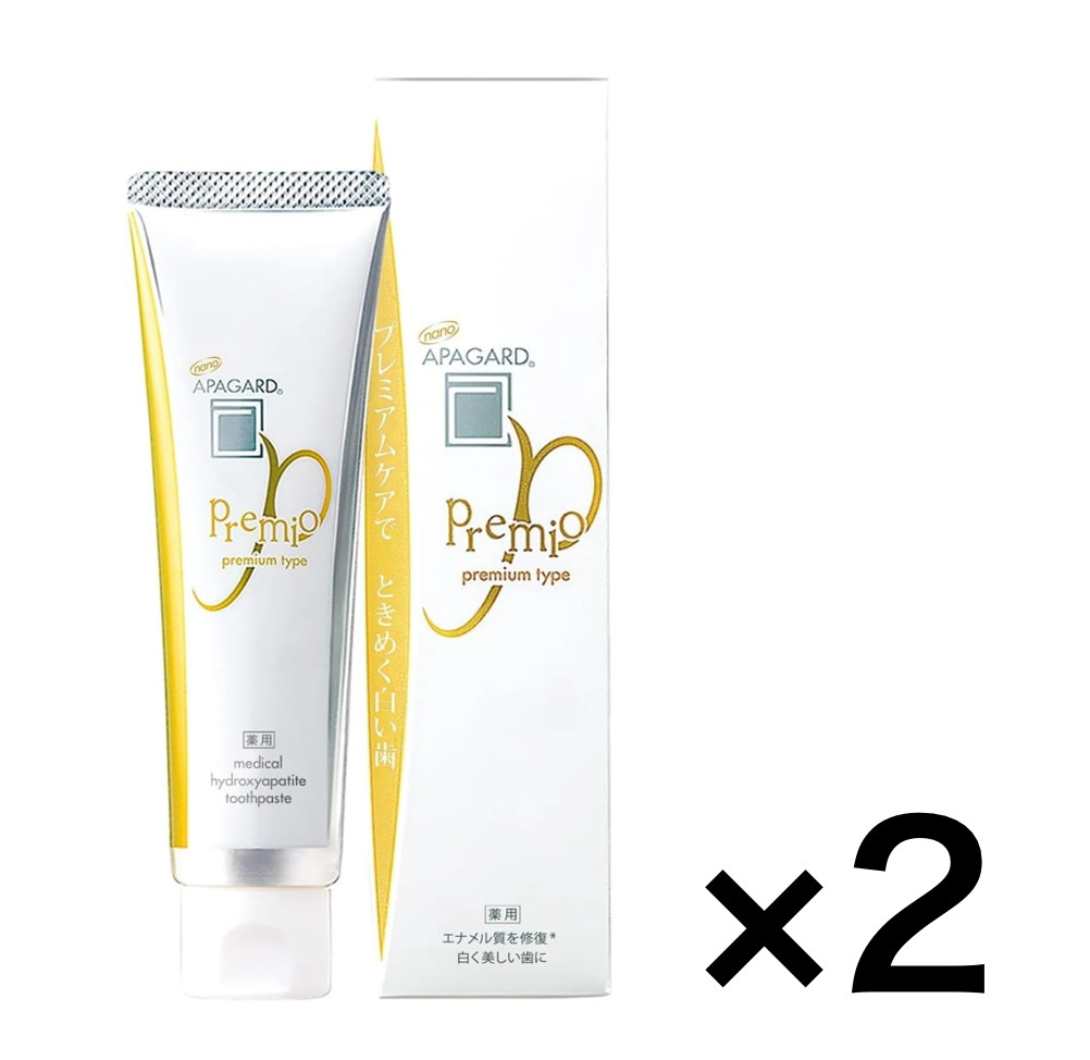 Apagard Premio toothpaste 105g /3.70oz (Set of 2) Japan Fluoride-Free Light Mint