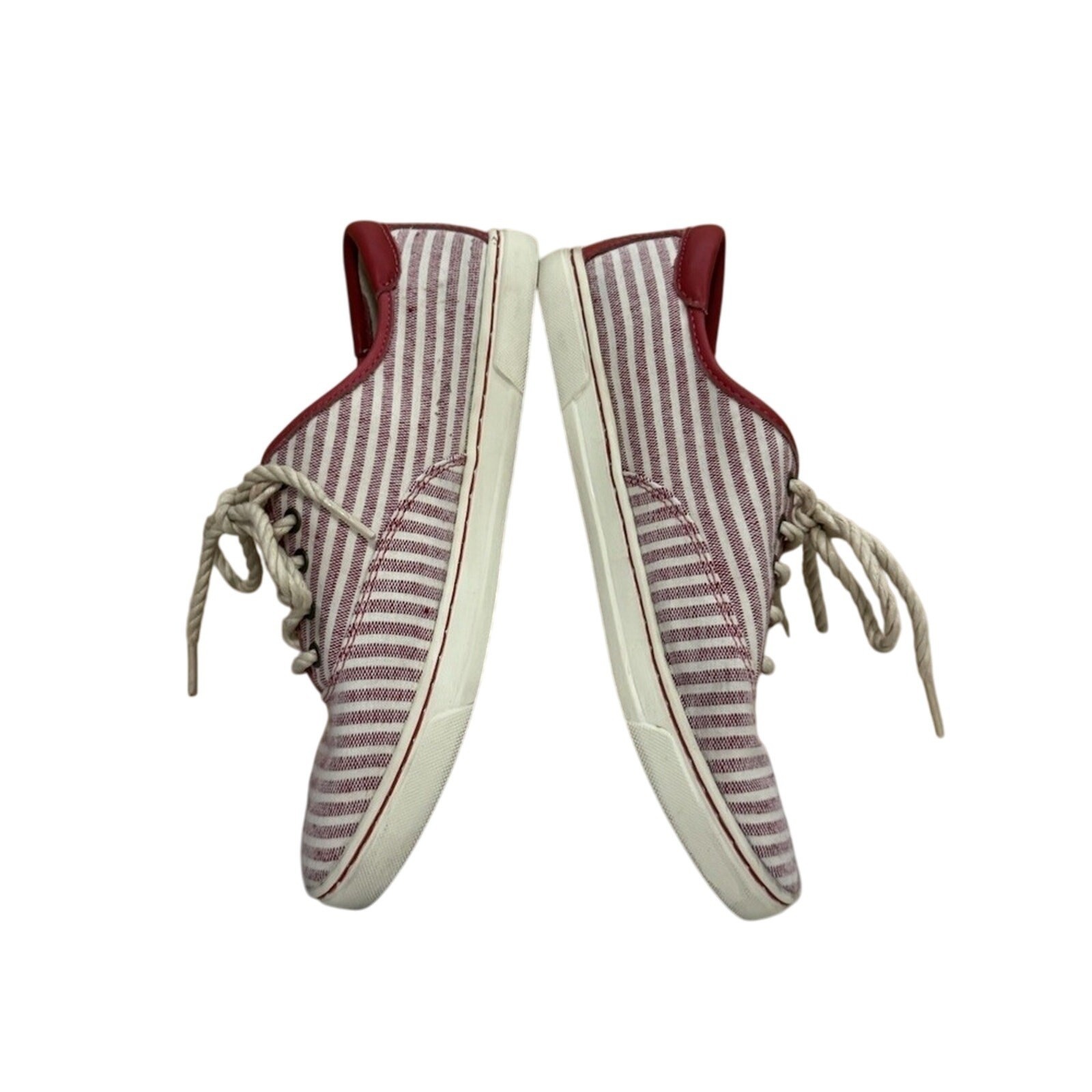 UGG Striped Canvas Sneakers Red White Women's Size 8 Casual Shoes