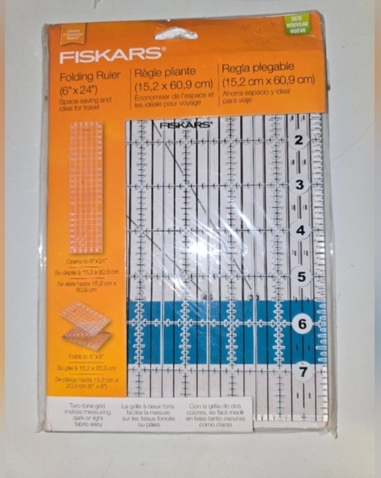 Vintage Fiskars 6" x 24" Acrylic Ruler for Quilting & Sewing Measuring Tool