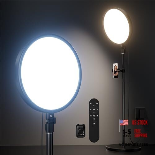 Large Ring Light with 79" Stand, 6500K Professional Full-Screen Big Ring