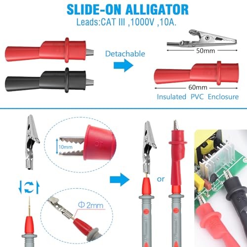 Electrical Multimeter Test Leads Set with Alligator Clips Crocodile Test Kit-4