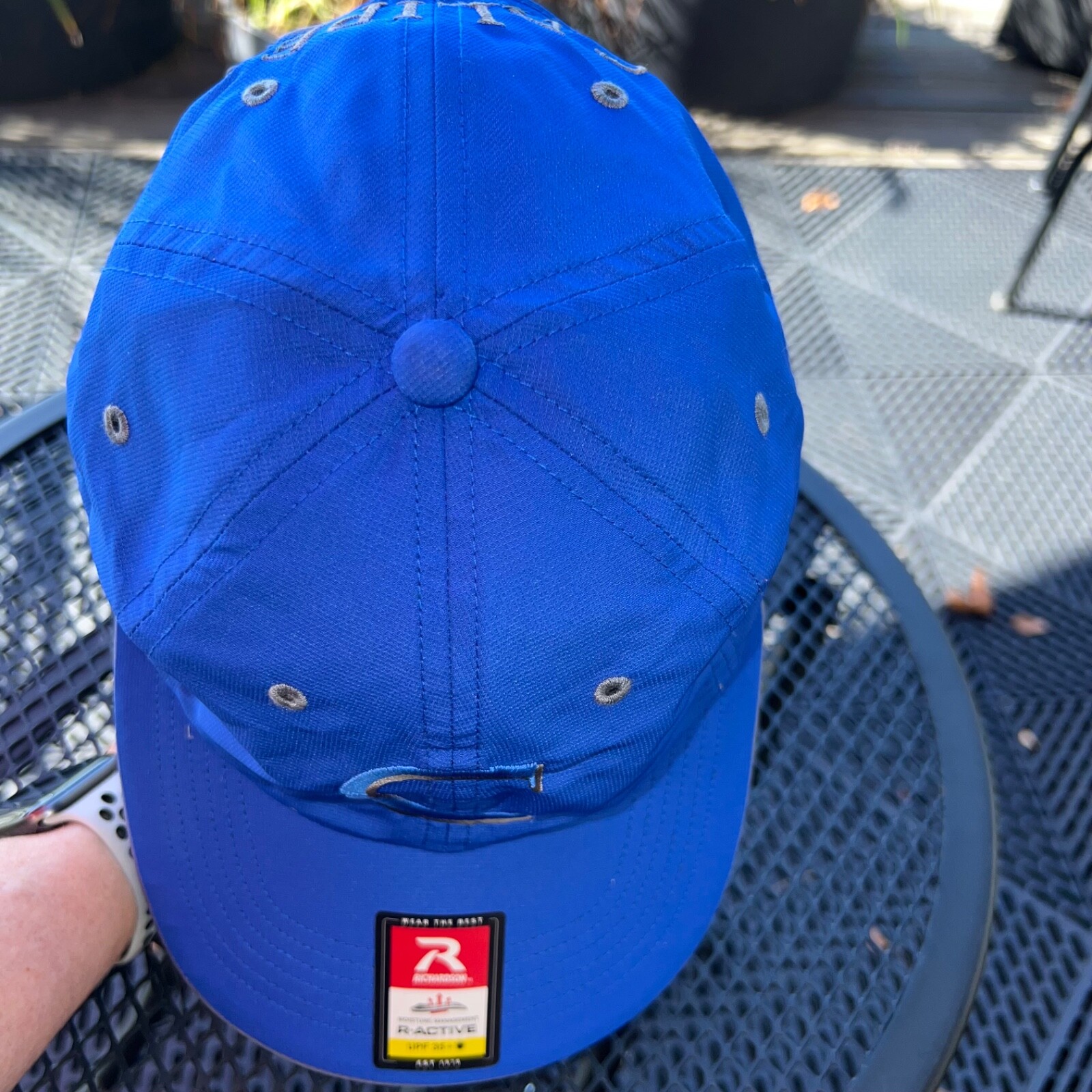 Caliper C Royal Blue Richardson 155 Hat Cap Hook Loop Strap Buckle hook Loop