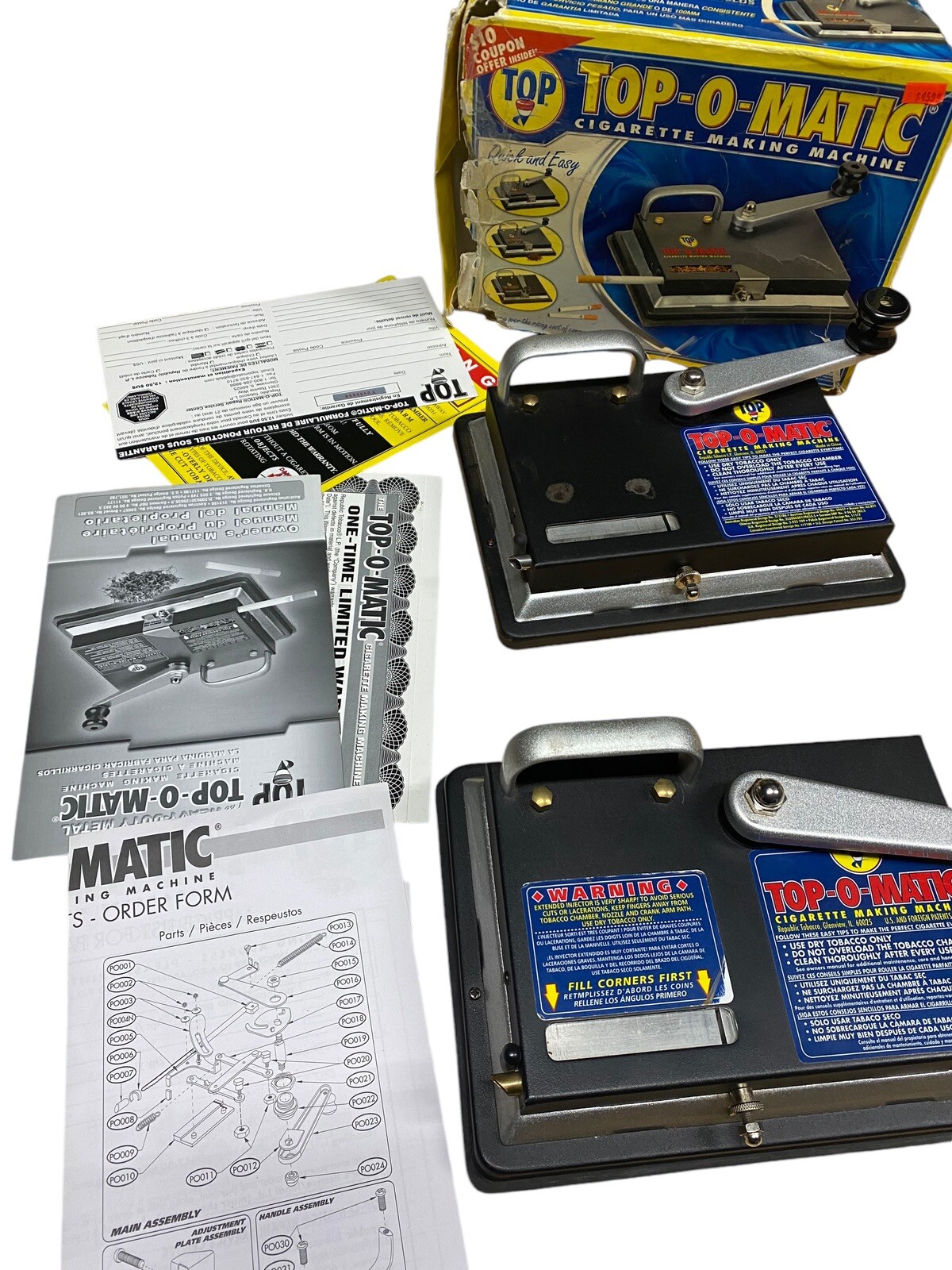 Lot Of 2 Cigarette Rolling Machine, Top-O-Matic