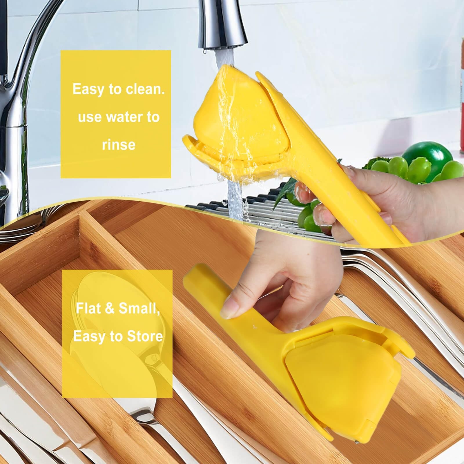 Lemon Squeezer Effortless Manual Flat Lime Juicer Squeezer Hand Citrus Press ...