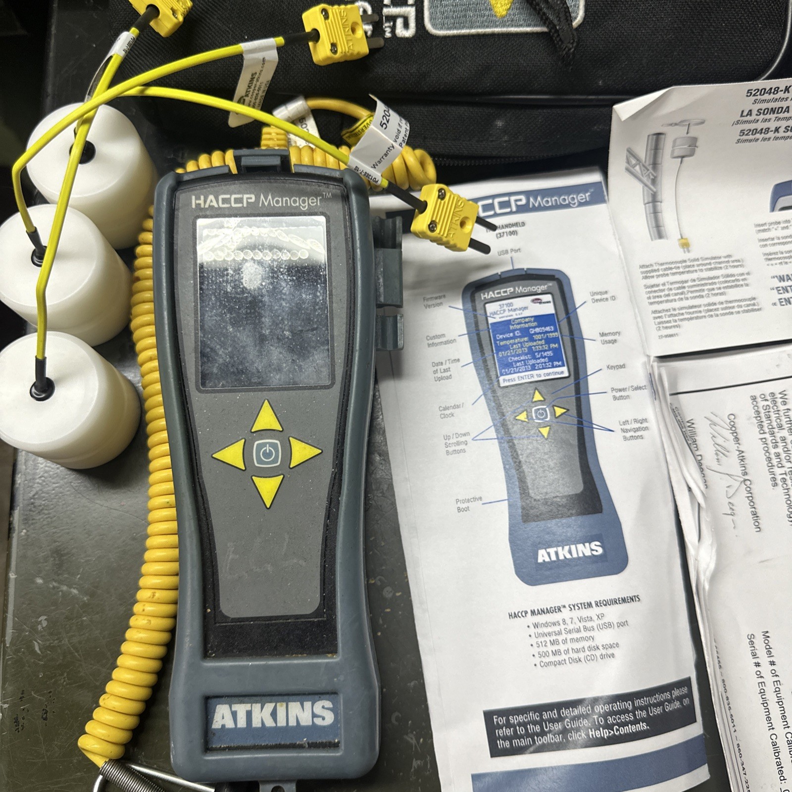 Atkins HACCP manager 37100. Set Of 2 Handheld Food Safety Devices + Cases