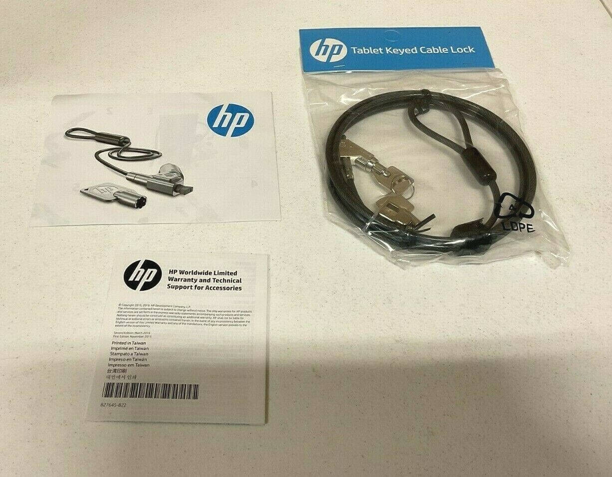 HPE Tablet Master Keyed Cable Key Lock T8X45AA 6 ft ✅ ❤️️ ✅ ❤️️ NEW !