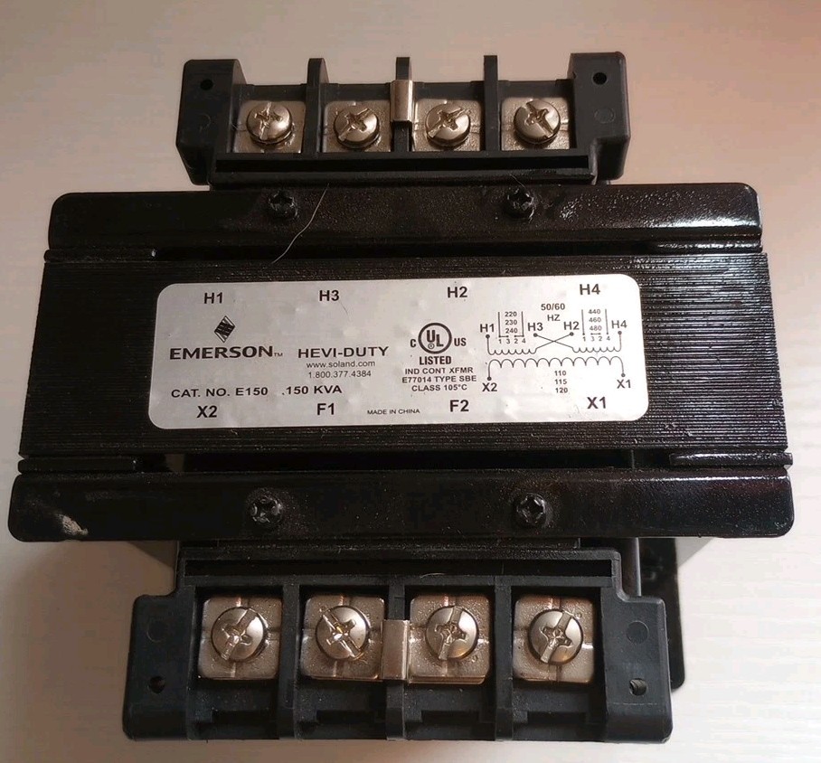 Emerson Hevi-Duty General Purpose Transformer Class 105 Type SBE Cat No: E150
