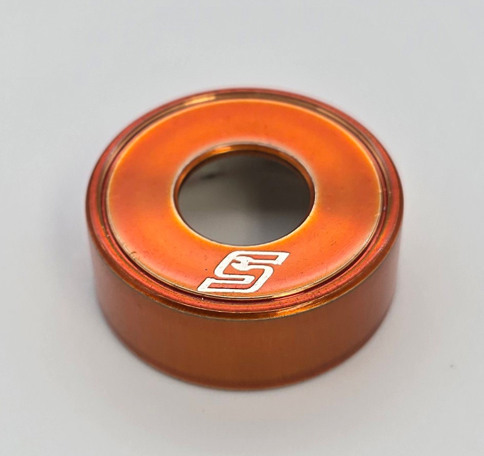 SNAP-ON TOOLS TOOL BOX LOCK CYLINDER CAP COVER ANODIZED ORANGE NEW