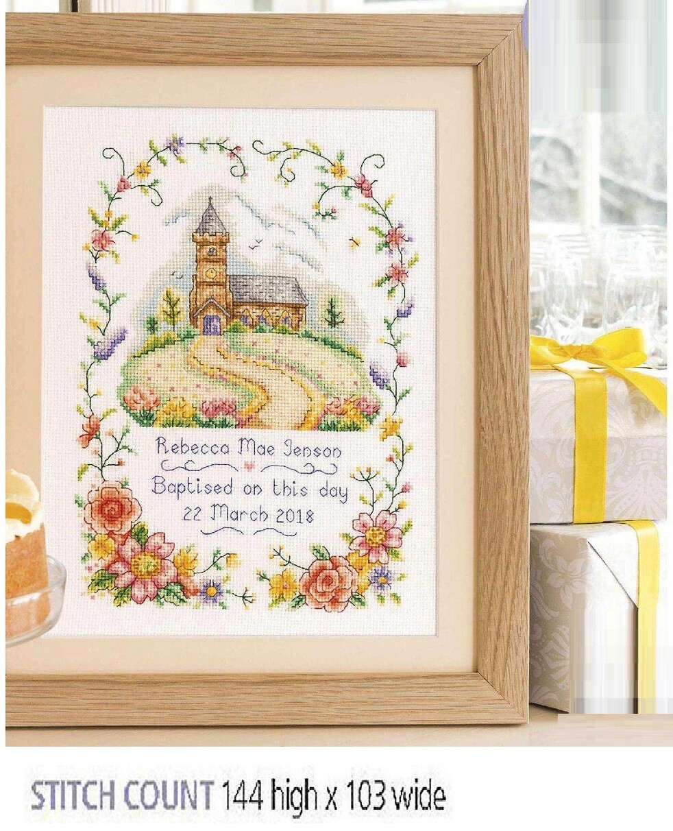 CHRISTENING SAMPLER CROSS STITCH PATTERN ONLY    EQ - RQV