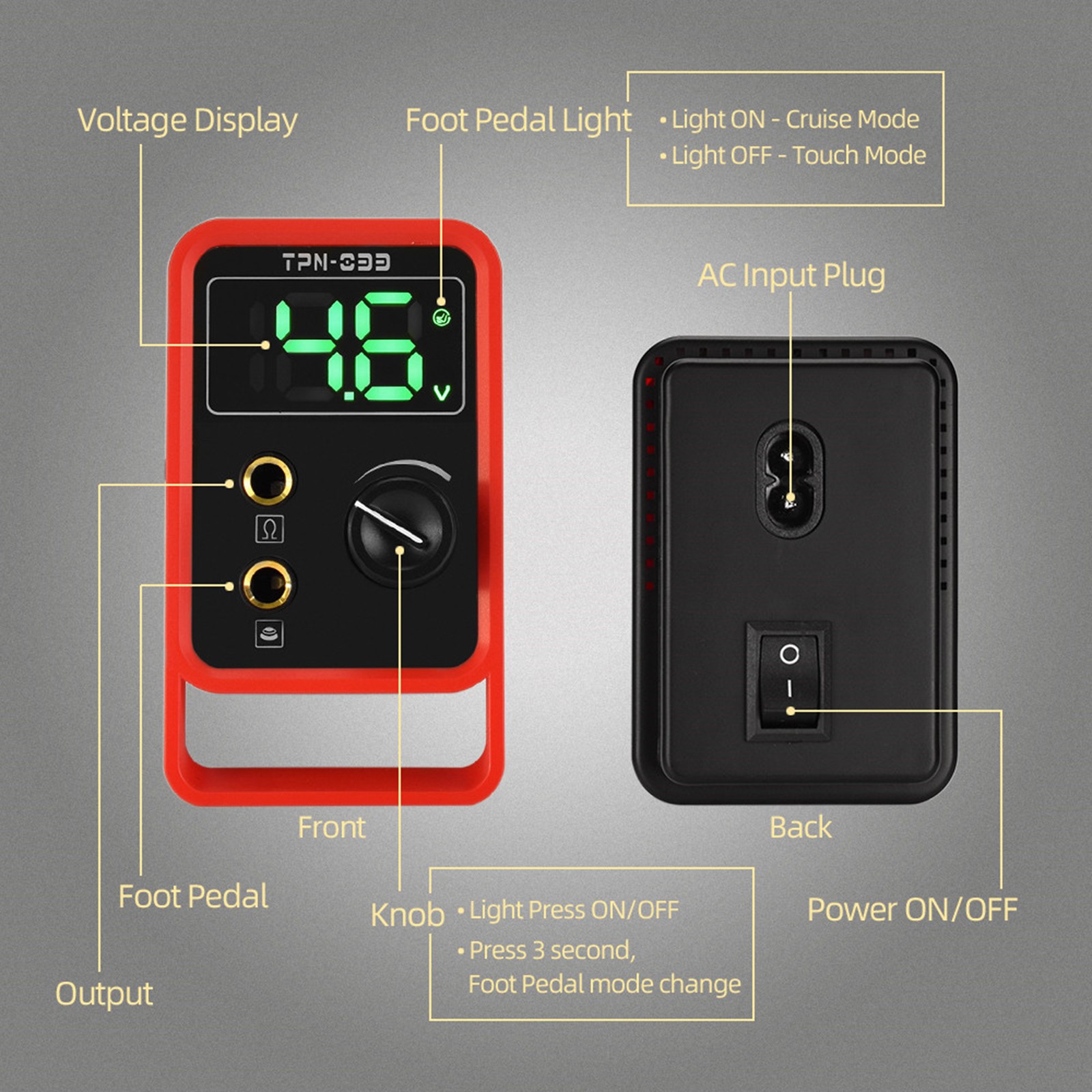 Tattoo Power Supply Voltage Stabilizer Regulator Transformer LED Dig HHHS