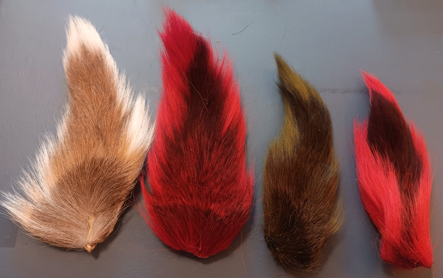 Prime Northern Bucktails-Fly Tying-Lot of 4 Assorted Colors-Long Fibers-NR!