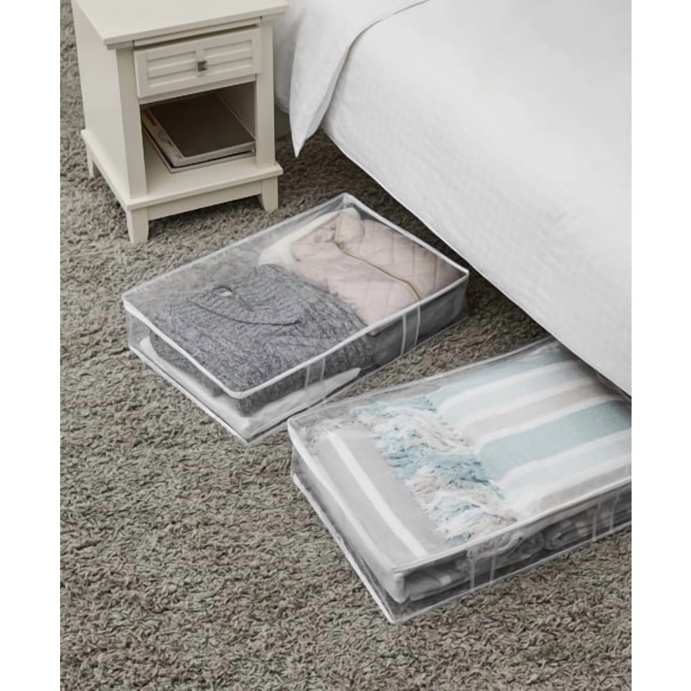 2pack Clear-Peva Under-bed Storage