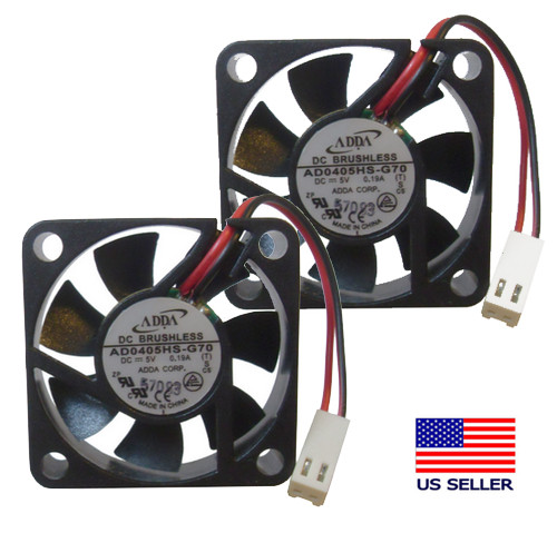 Lot of (2) AddA 40mm x 10mm 5v High Speed 2-Pin Fan
