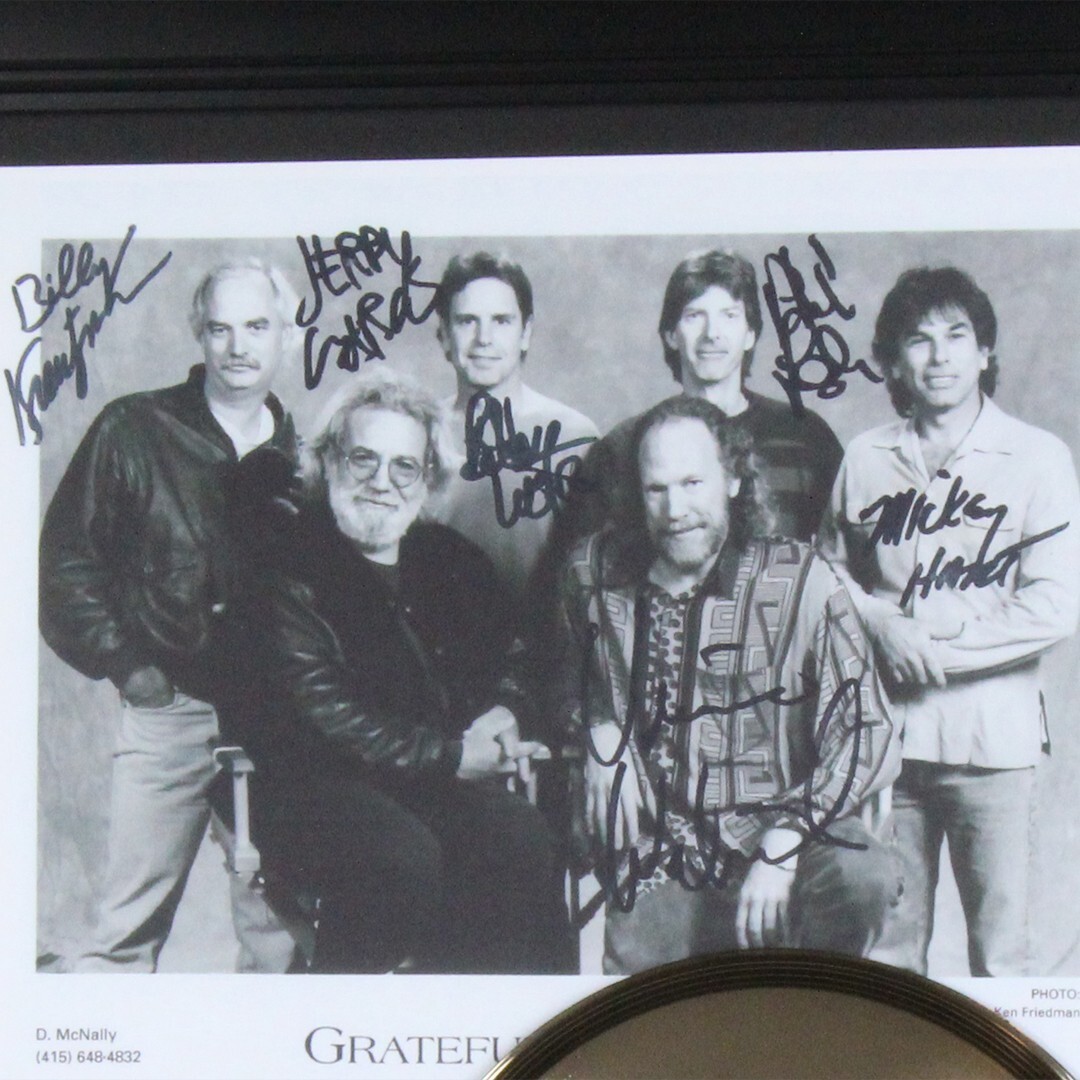 The grateful dead gold record replica signatures