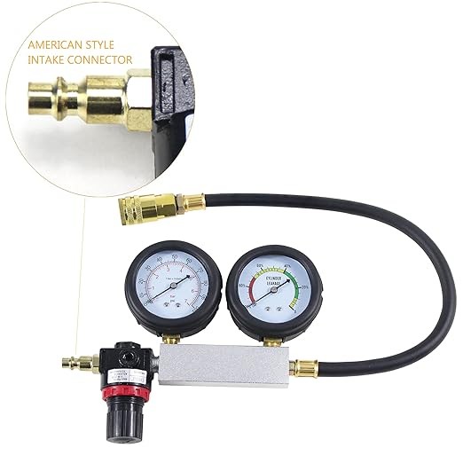 Multi-Function Cylinder Leak Down Tester Gasoline Engine Compression Gauge Test