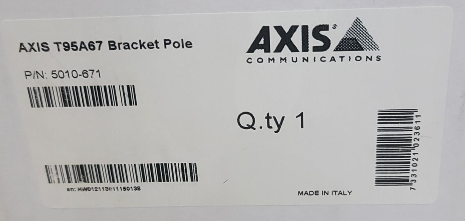 Axis T95A67 Camera Housing Mounting Bracket Pole