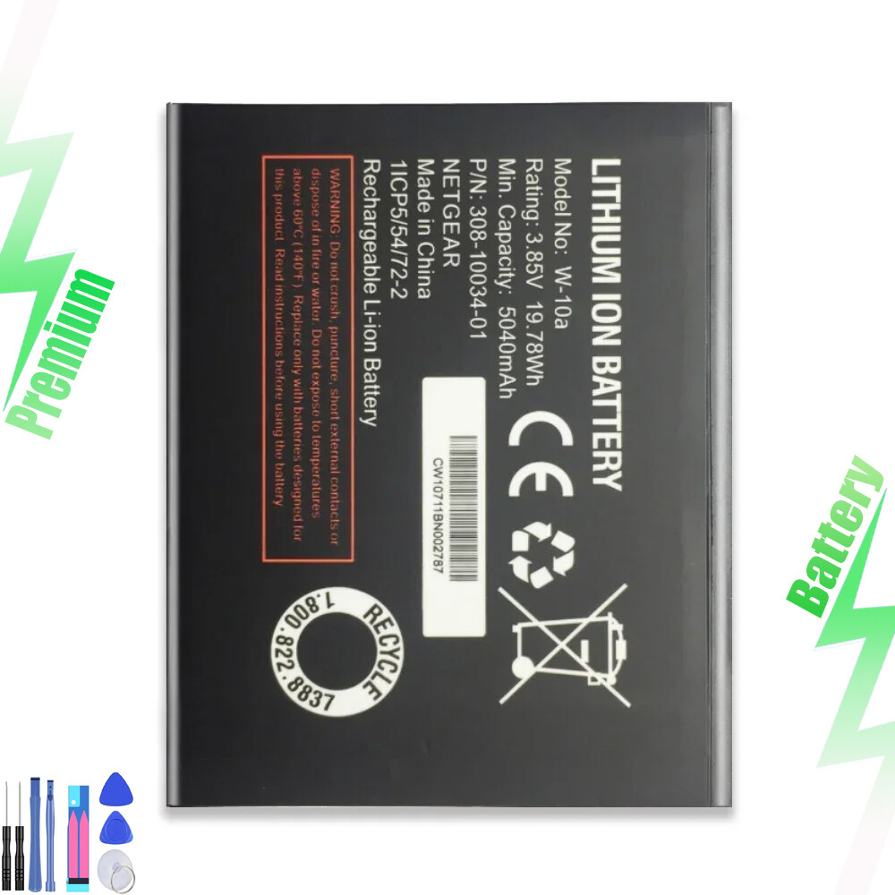 New For Netgear W-10A NightHawk Router Modem M1 MR1100 5040mAh Battery