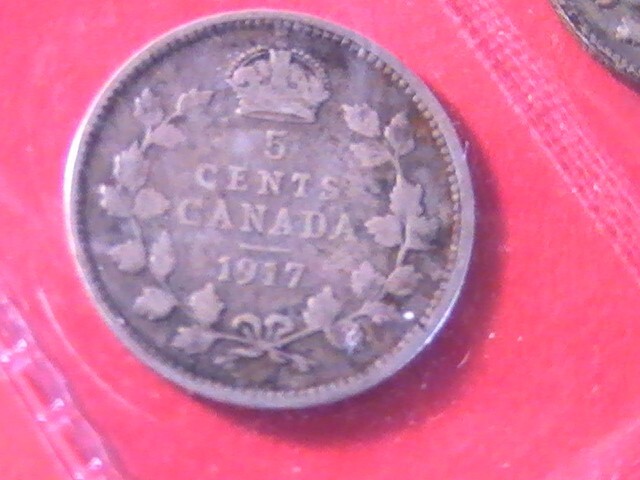 CANADA 5 CENTS SILVER 1917