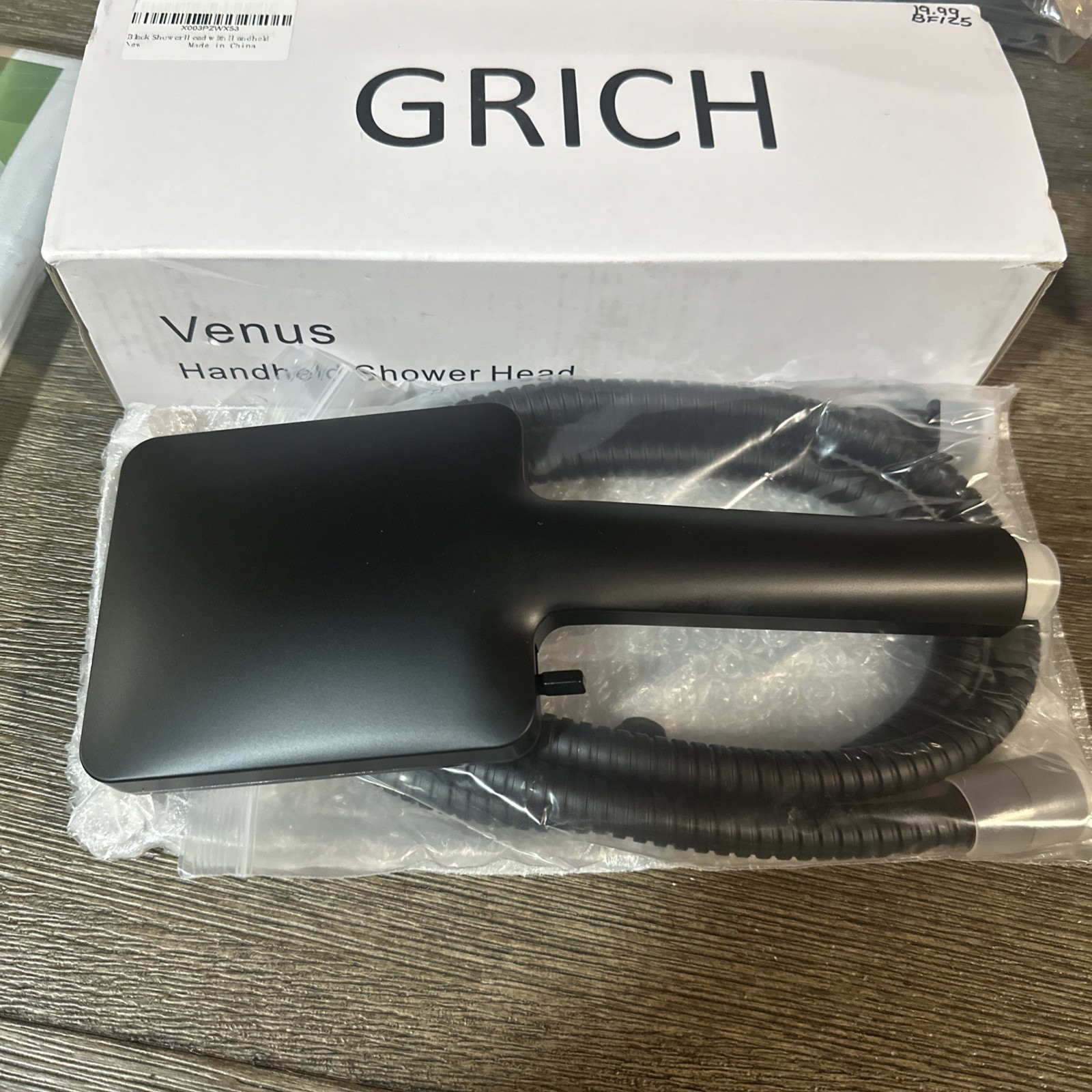 GRICH Venus Handheld Shower Head NEW Matte Black