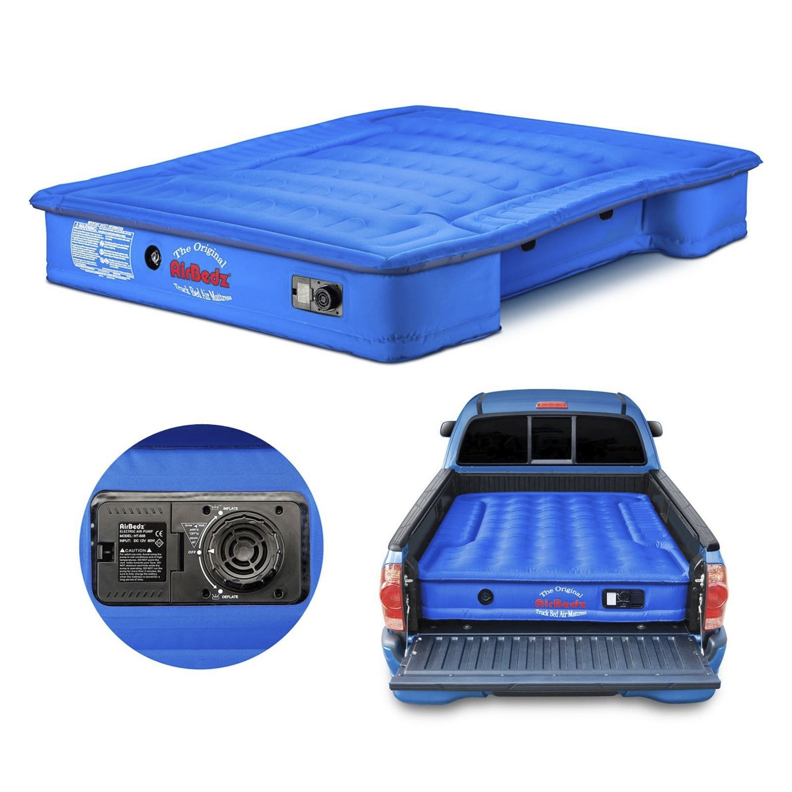 Pittman Outdoors Truck Bed Air Mattress with Pump for Standard Truck Beds, 6'