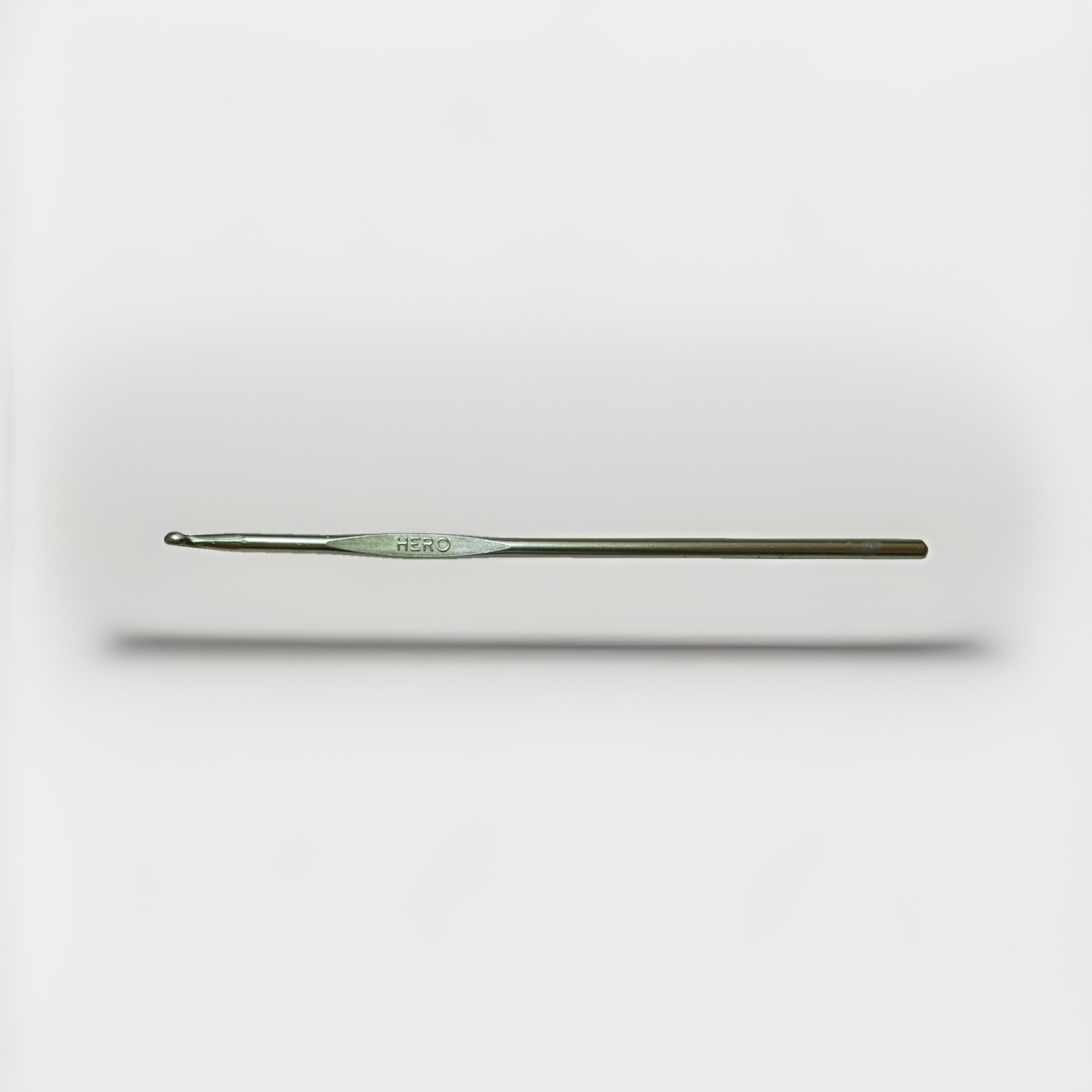 Vintage HERO Green Aluminum Crochet Hook Size G Made in Germany