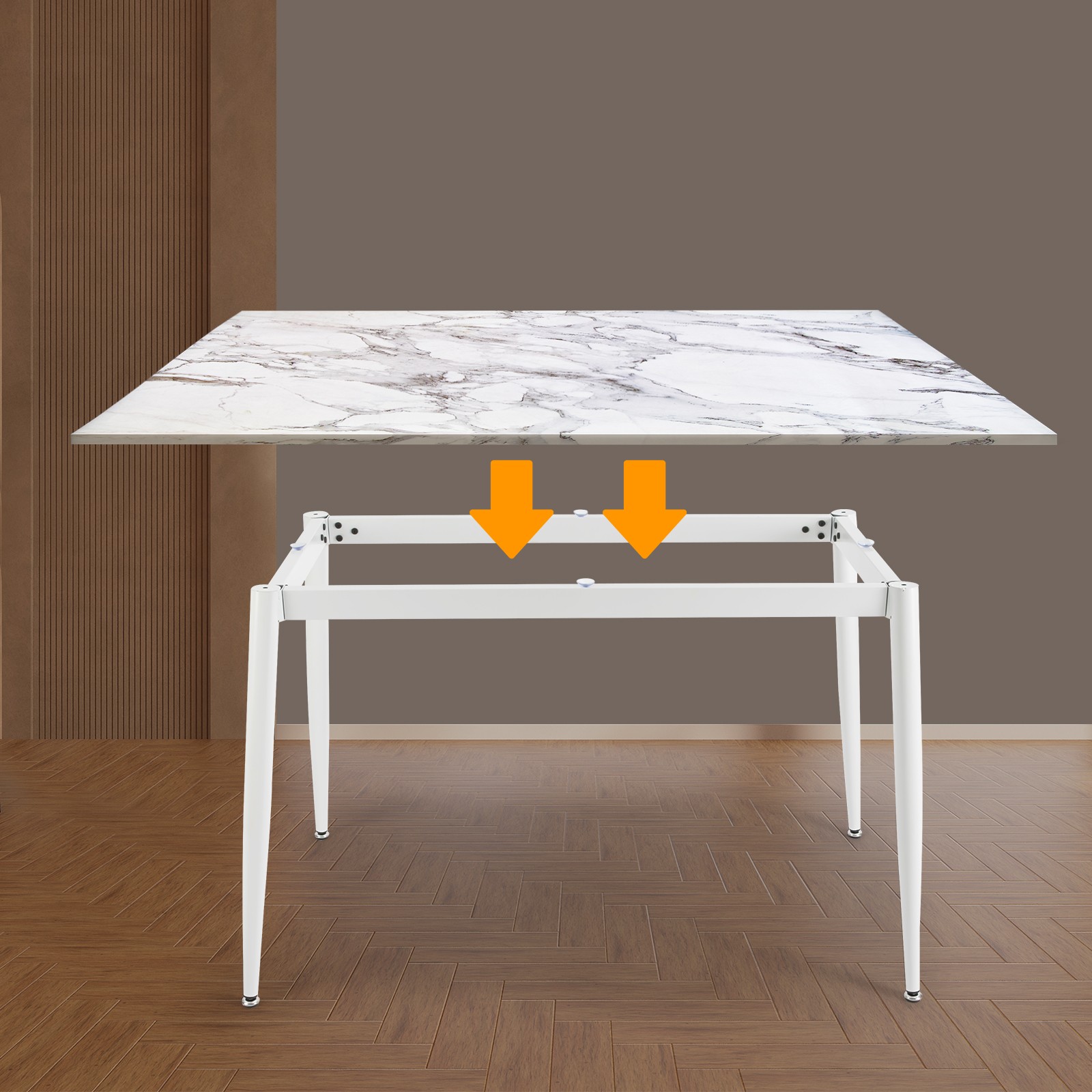 White Metal Furniture Legs Industrial Metal Table Legs with 6 Suction Cups USA