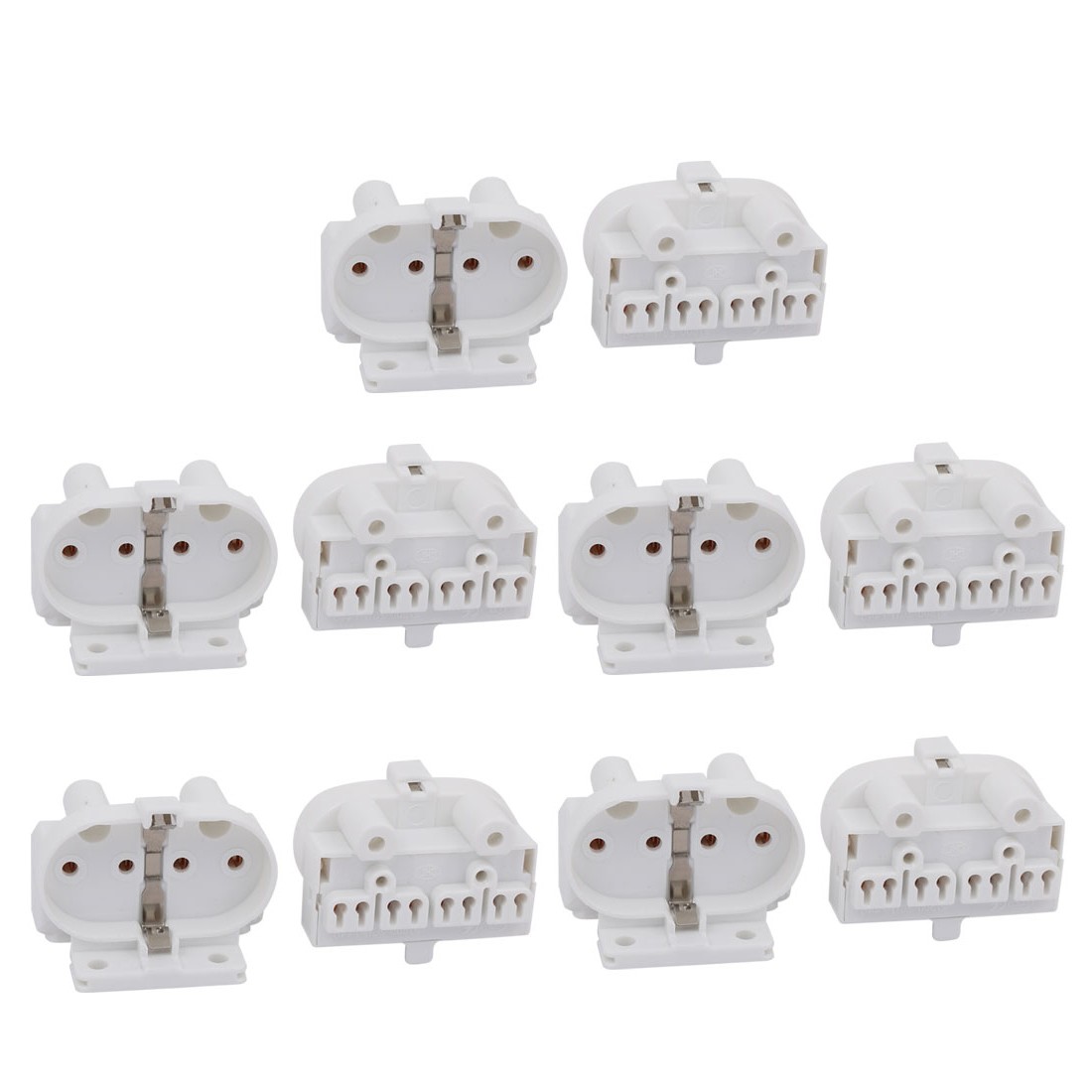 10 Pcs 2G11-F446 AC 500V 2AH Light Socket Base Tube Lamp Holder
