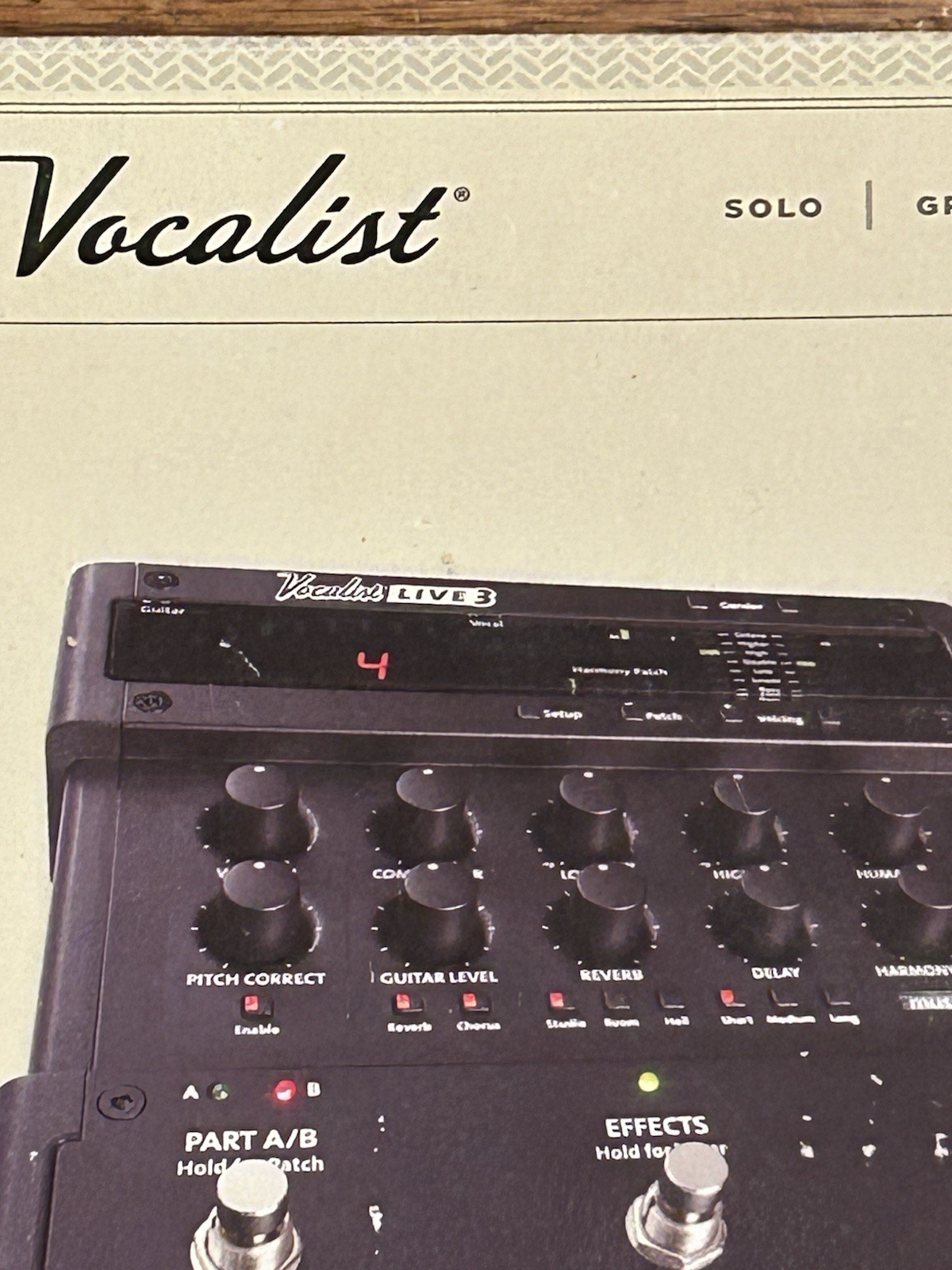 Digitech Vocalist Live 3 Vocal Multi Effects Processor Pedal