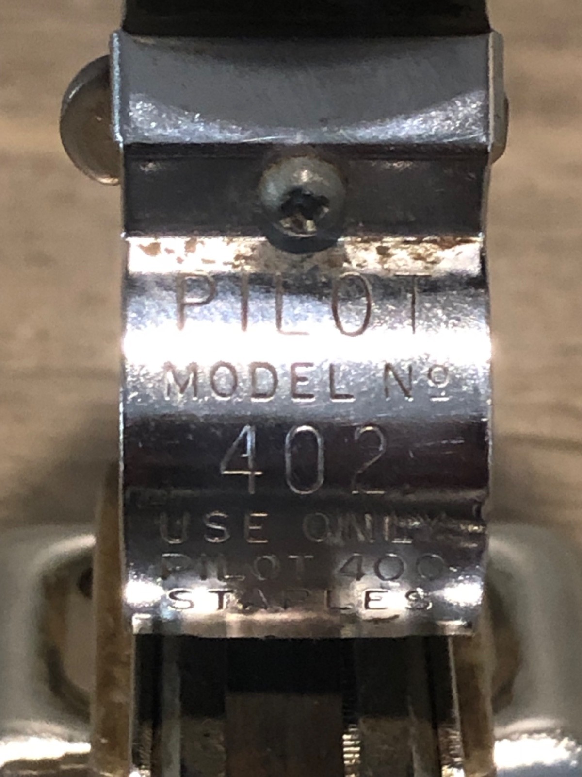 Vintage Pilot Stapler # 402 Ace with Pilot Staples Working